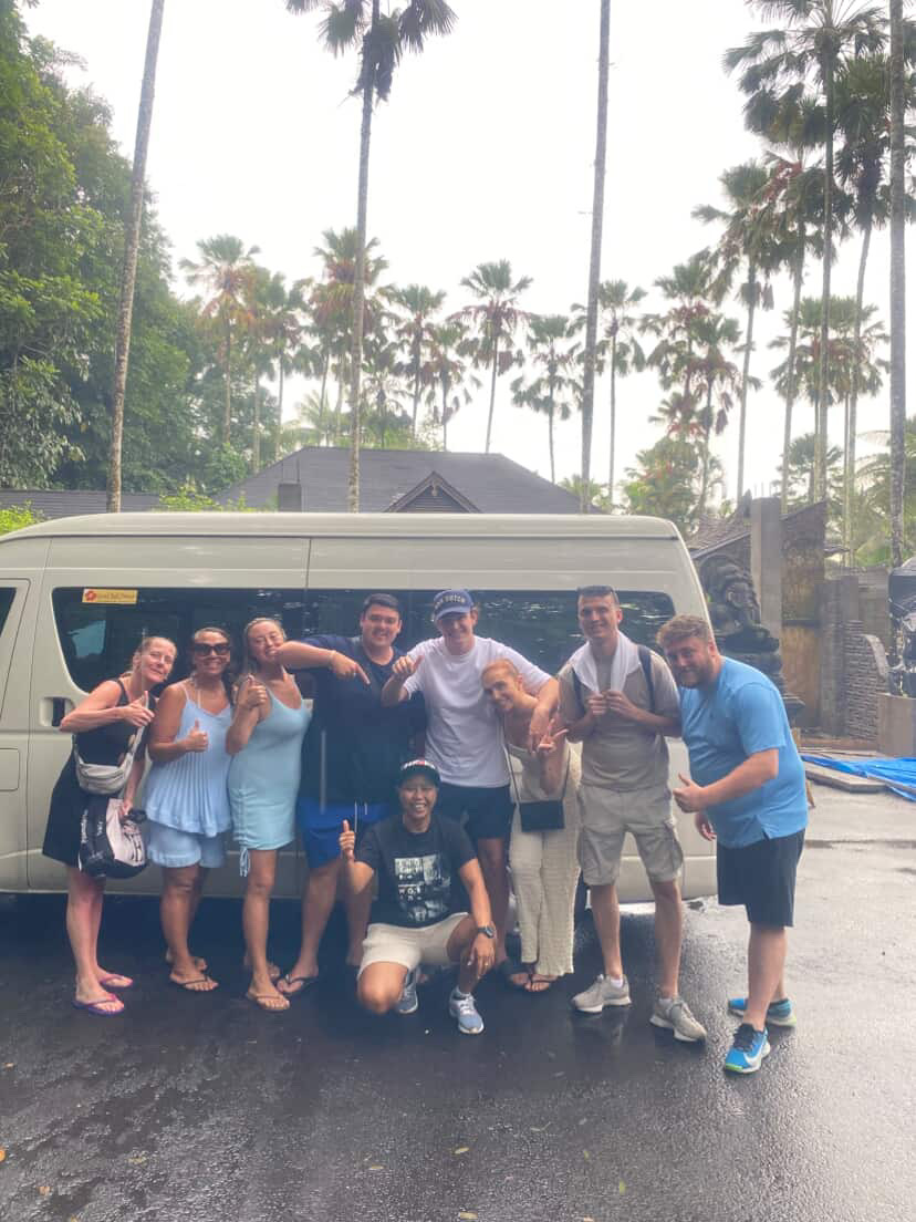 Group photo before a Bali excursion