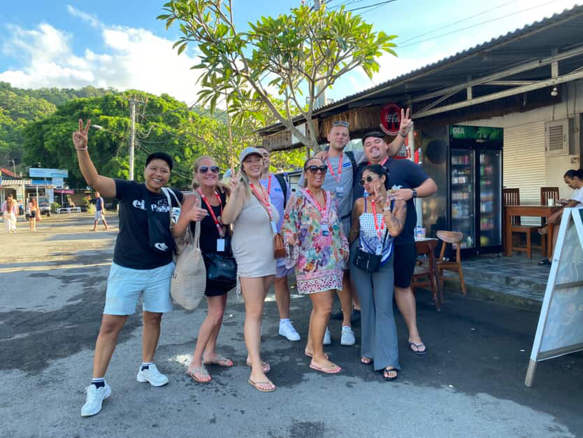 Julie with happy Bali tour customers